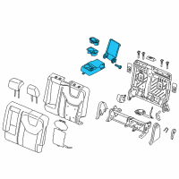 OEM Ford Edge Armrest Assembly Diagram - FT4Z-5867112-BK