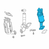 OEM 2012 Dodge Journey Exhaust And Catalytic Converter Diagram - 68036154AJ