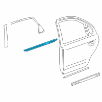 OEM 2005 Mercury Montego Belt Weatherstrip Diagram - 6G1Z-5425597-AA