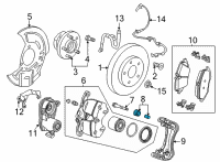 OEM Chevrolet Trailblazer Caliper Seal Kit Diagram - 13531968