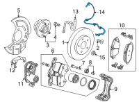 OEM 2021 Buick Encore GX Front Speed Sensor Diagram - 60004836