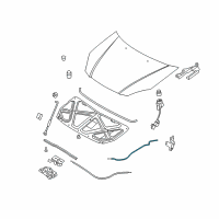OEM 2006 Kia Rio5 Cable Assembly-Hood Latch Diagram - 811901G000