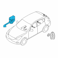 OEM 2016 Infiniti QX70 Key Less Controler Assembly Diagram - 28595-1CA5A