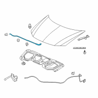 OEM 2012 Honda Civic Stay, Hood Open Diagram - 74145-TR0-A00