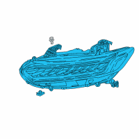 OEM 2020 Honda Accord Headlight Assembly, Passenger Side Diagram - 33100-TVA-A11
