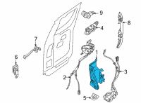 OEM 2022 Nissan Frontier HANDLE ASSY-OUTSIDE, REAR DOOR RH Diagram - 82606-9BU1A