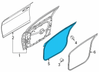 OEM 2022 Kia K5 W/STRIP Assembly-Fr Dr S Diagram - 82130L3000