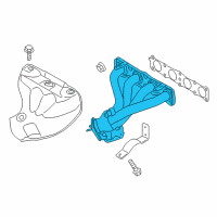 OEM 2013 Hyundai Elantra GT Exhaust Manifold Catalytic Assembly Diagram - 28510-2E390