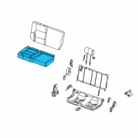 OEM 2015 Nissan Titan Cushion Assembly-Rear Seat, RH Diagram - 88300-ZR10B