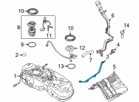 OEM 2021 Nissan Rogue Band Assy-Fuel Tank Mounting Diagram - 17406-6RA0A