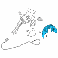 OEM 2021 Toyota RAV4 Prime Wheelhouse Liner Diagram - 65637-0R020