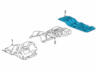 OEM 2021 Chevrolet Trailblazer Exhaust Heat Shield Diagram - 42486003