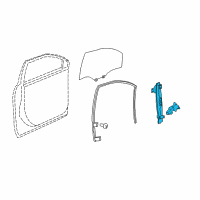 OEM GMC Acadia Limited Window Regulator Diagram - 22867701