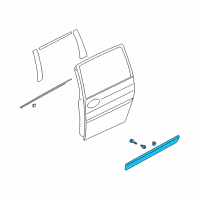 OEM Kia Sedona MOULDING Assembly-Rear Door Diagram - 877224D100