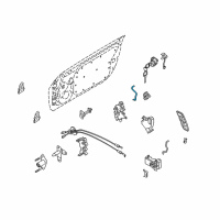 OEM 2003 Nissan 350Z Rod-Key Lock, L Diagram - 80515-CD000