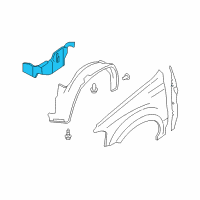 OEM 2010 Ford Escape Splash Shield Diagram - 8L8Z-16102-A