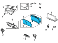 OEM 2022 Acura MDX Meter Assembly, Combination Diagram - 78100-TYA-A31