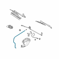 OEM 2002 Toyota Corolla Washer Hose Diagram - 85374-02040