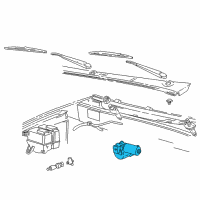 OEM 1999 Mercury Mountaineer Front Motor Diagram - JU2Z-17508-ARM