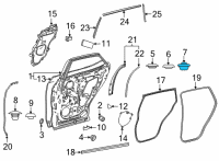 OEM Lexus Plug, Hole Diagram - 90950-01956