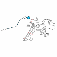 OEM 2014 Toyota Corolla Release Cable Diagram - 77035-02380