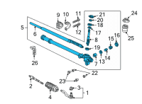 OEM 1993 Acura NSX Box, Steering Gear (LH) Diagram - 53040-SL0-A01