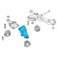 OEM 2018 BMW 320i Engine Supporting Bracket Left Diagram - 22-11-6-861-401