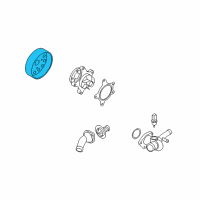 OEM 2010 Kia Soul Pulley-Coolant Pump Diagram - 252212B000