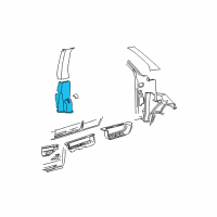 OEM Ford E-150 Lower Pillar Trim Diagram - F7UZ-1524347-AAG