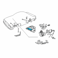 OEM 1998 Cadillac Seville Module Asm, Electronic Suspension Control Diagram - 9359230