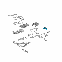 OEM 2005 Lexus LS430 Support Sub-Assy, Exhaust Pipe, NO.3 Diagram - 17508-50050