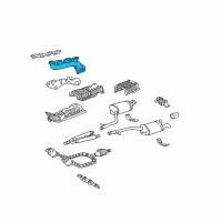 OEM 2007 Lexus SC430 Exhaust Manifold Sub-Assembly, Left Diagram - 17105-50160