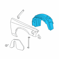 OEM 2004 Mercury Marauder Fender Liner Diagram - 6W7Z-16054-A