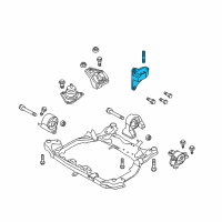 OEM Hyundai Santa Fe Engine Support Bracket Assembly Diagram - 21670-2G000