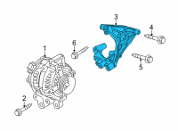 OEM 2017 Cadillac ATS Mount Bracket Diagram - 12643475