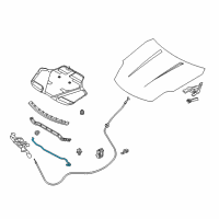 OEM 2005 Infiniti G35 Rod-Hood Support Diagram - 65771-AL520