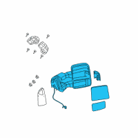 OEM Ford F-250 Super Duty Mirror Diagram - 9C3Z-17683-BA