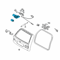 OEM BMW 540i Trunk Lid Lock Diagram - 51-24-8-238-466