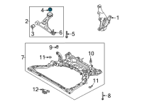 OEM Hyundai Elantra Bush-FR LWR Arm(G) Diagram - 54584-AA000