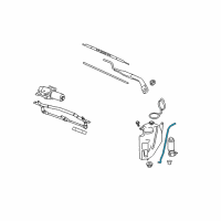 OEM 2007 Pontiac Torrent Hose Asm, Windshield Washer Solvent Container Diagram - 22691683