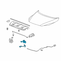 OEM 2007 Saturn Relay Latch Asm-Hood Primary & Secondary Diagram - 15183477