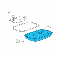 OEM Pontiac Transmission Pan Diagram - 96043180