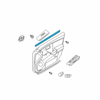OEM 2008 Hyundai Azera Weatherstrip-Front Door Belt Inside LH Diagram - 82231-3L000