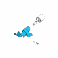 OEM 2000 Ford Explorer Oil Cooler Assembly Diagram - F87Z6A642CA