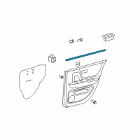 OEM 2004 Toyota Highlander Inner Weatherstrip Diagram - 68173-48020