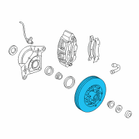 OEM 2000 Ford Expedition Hub & Rotor Diagram - XL1Z-1102-AF