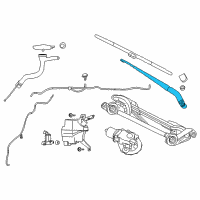 OEM 2017 Nissan Leaf Windshield Wiper Arm Assembly Diagram - 28886-3NF0A