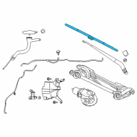 OEM 2017 Nissan Leaf Window Wiper Blade Assembly Diagram - 28890-3NF2A