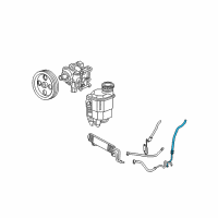 OEM 2008 Dodge Ram 2500 Line-Power Steering Pressure Diagram - 68164575AA