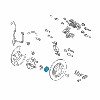 OEM 2010 Mercury Milan Wheel Stud Seal Diagram - AE5Z-1N135-A